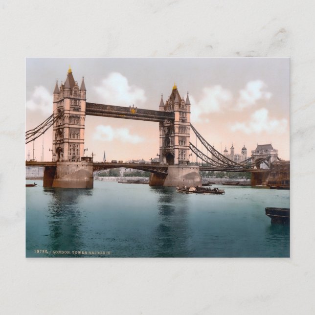 Postal Vintage Tower Bridge London Inglaterra (Anverso)