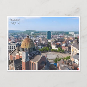 Postal vintage travel charleroi belgium Belgique RETRO