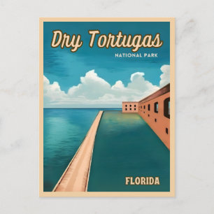 Postal Vintage Travel Dry Tortugas National Park Florida