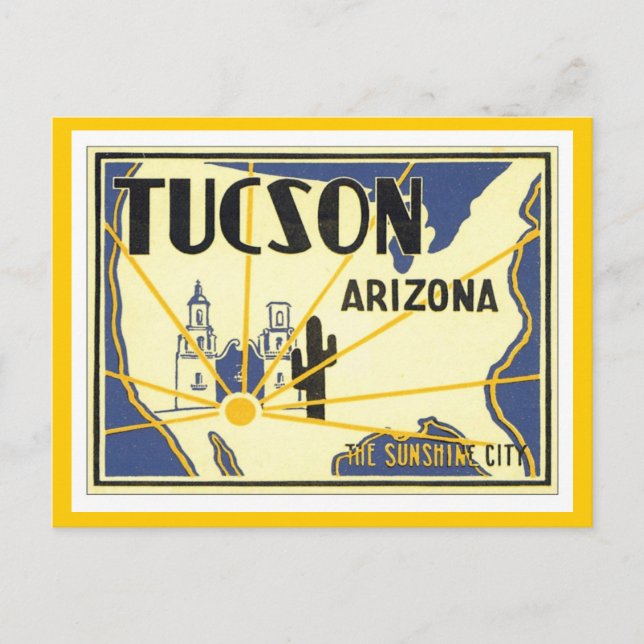Postal Vintage Tucson Arizona (Anverso)