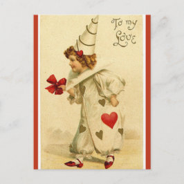 Postal Vintage Un Payaso Enamorado