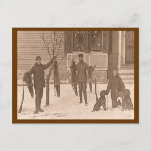 Postal Vintage Una Caza Que Vamos