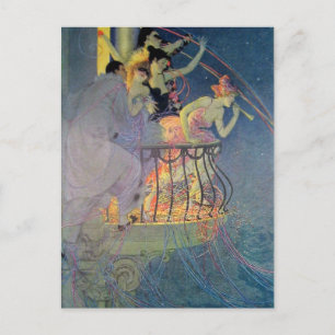Postal Vintage - Una celebración Fiesta,