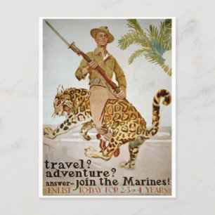 Postal Vintage únete a los marines