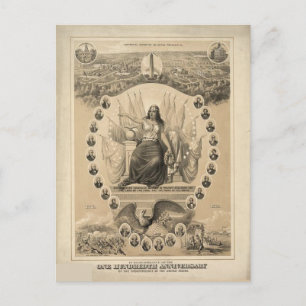 Postal Vintage United States Centennial Souvenir