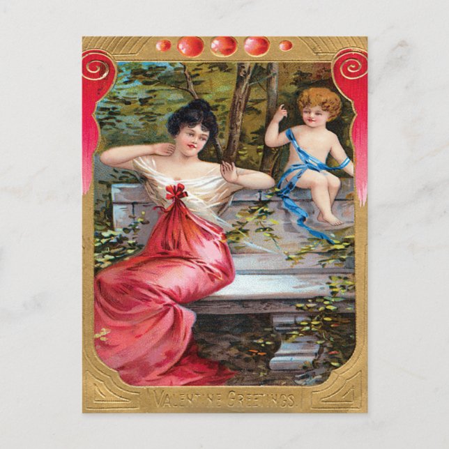 Postal Vintage Valentine (Anverso)
