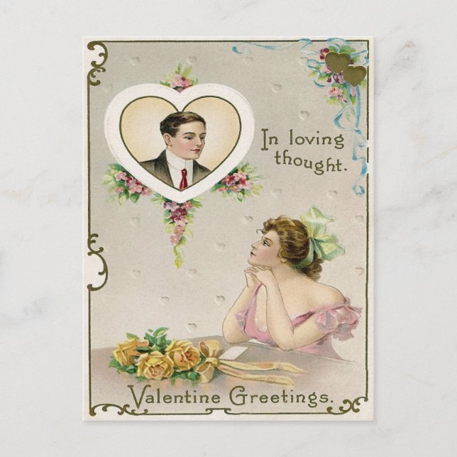 Postal Vintage Valentine (Anverso)