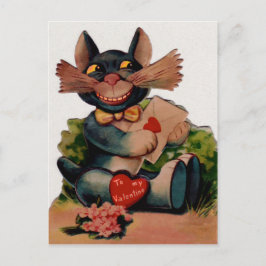 Postal Vintage Valentine Cat