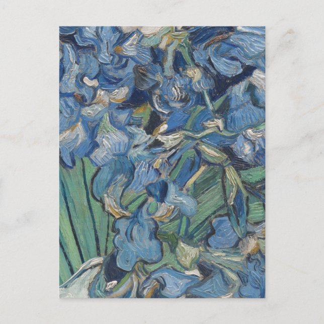 Postal Vintage Van Gogh Irises (Anverso)