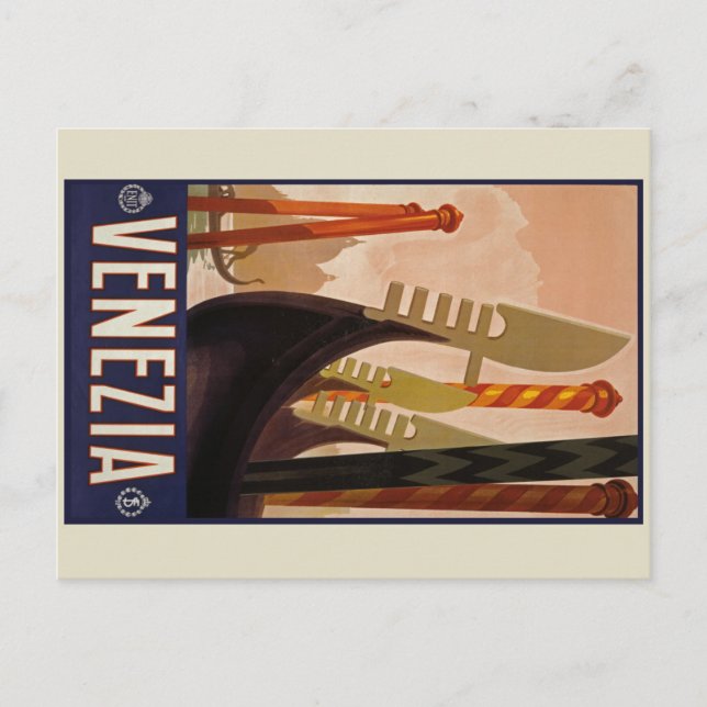 Postal Vintage Venezia Poster - Italia (Anverso)