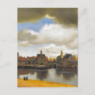 Postal Vintage Vermeer, vista de Delft