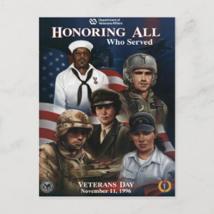 Postal Vintage Veterans Day, 1996 -