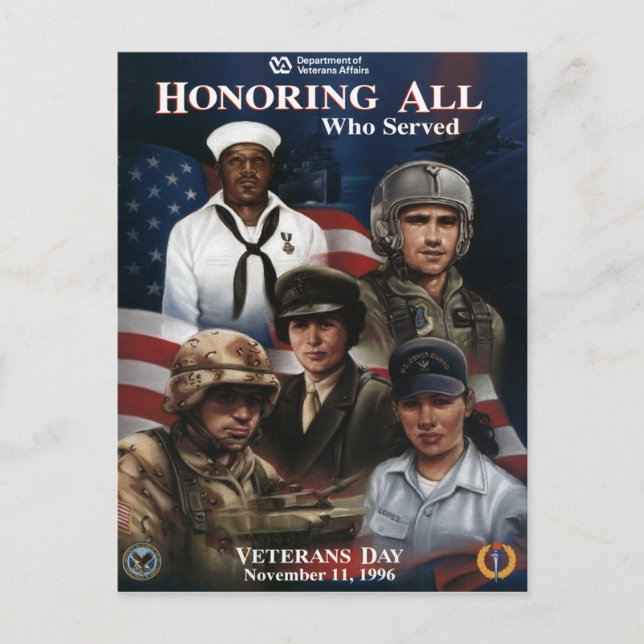 Postal Vintage Veterans Day, 1996 - (Anverso)