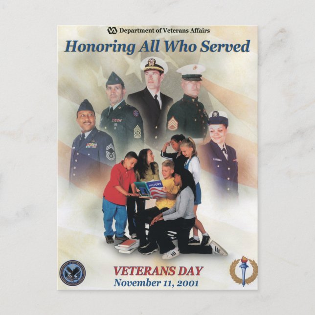 Postal Vintage Veterans Day, 2001 - (Anverso)