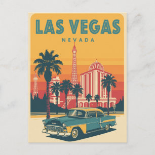 Postal Vintage Viaje a Las Vegas Nevada