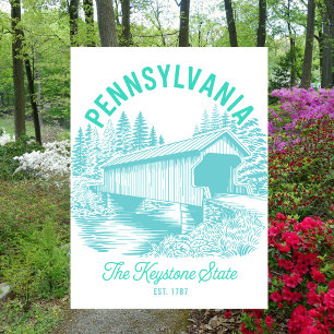 Postal Vintage Viajes por Pennsylvania El Estado Keystone