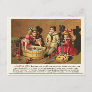 Postal Vintage Victorian Antiguas Tradiciones de Hallowee