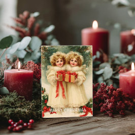 Postal Vintage Victorian Christmas Postcard