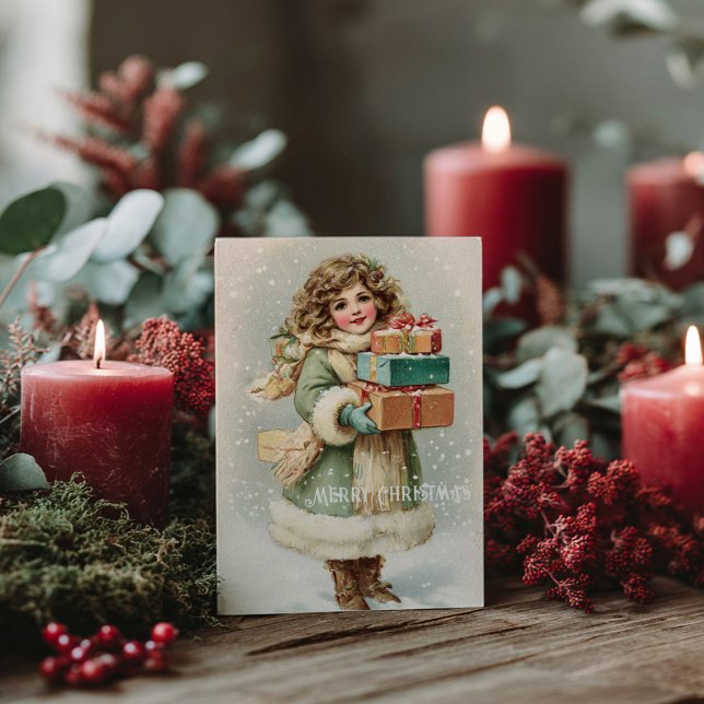 Postal Vintage Victorian Christmas Postcard (Subido por el creador)