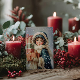 Postal Vintage Victorian Christmas Postcard