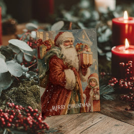 Postal Vintage Victorian Christmas Postcard