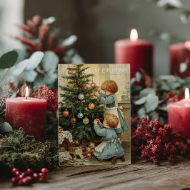 Postal Vintage Victorian Christmas Postcard