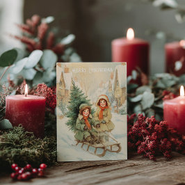 Postal Vintage Victorian Christmas Postcard