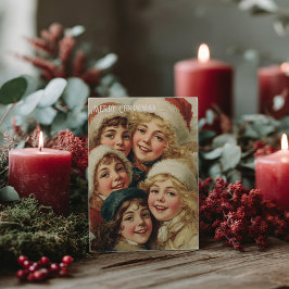 Postal Vintage Victorian Christmas Postcard