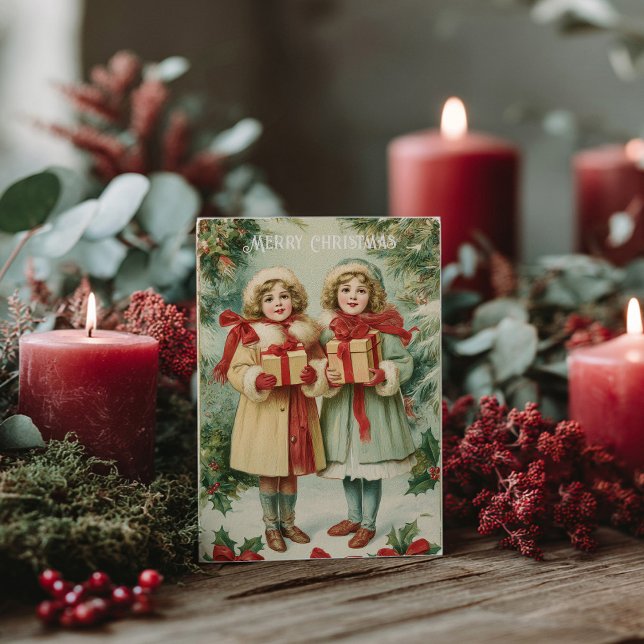 Postal Vintage Victorian Christmas Postcard (Subido por el creador)