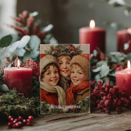 Postal Vintage Victorian Christmas Postcard