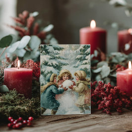 Postal Vintage Victorian Christmas Postcard