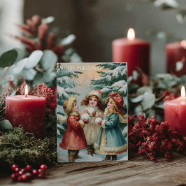 Postal Vintage Victorian Christmas Postcard