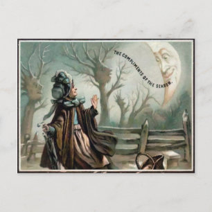 Postal Vintage Victorian Complifica a los Navidades