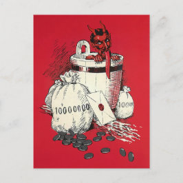 Postal Vintage Victorian Devil Money