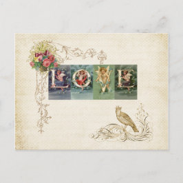 Postal Vintage Victorian Love