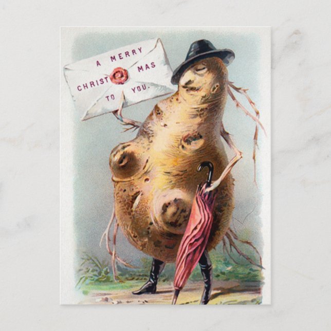 Postal Vintage Victorian Odd Navidades (Anverso)