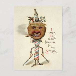 Postal Vintage Victorian Odd Navidades