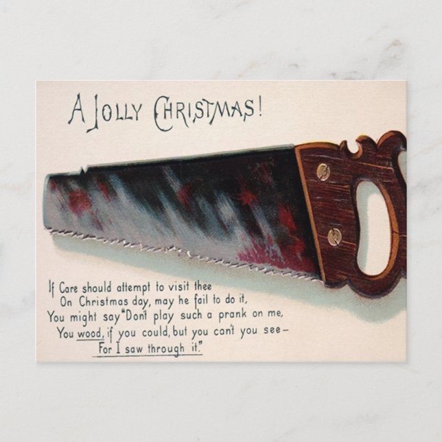 Postal Vintage Victorian Odd Navidades (Anverso)