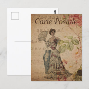 Postal Vintage victoriana con ventilador