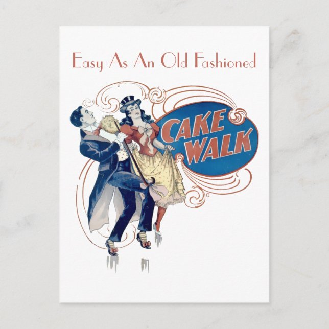 Postal Vintage victoriana Era Cakewalk (Anverso)