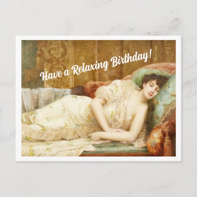 Postal Vintage victoriana feliz cumpleaños (Anverso)