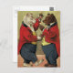 Postal Vintage victoriano feliz, gay y osos bailarines (Anverso / Reverso)