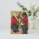 Postal Vintage victoriano feliz, gay y osos bailarines (Anverso de pie)