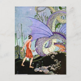 Postal Vintage Virginia Sterrett Dragon se reúne con Warr