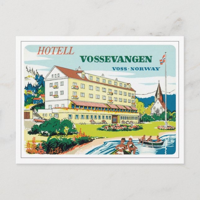 Postal Vintage Voss Noruega (Anverso)