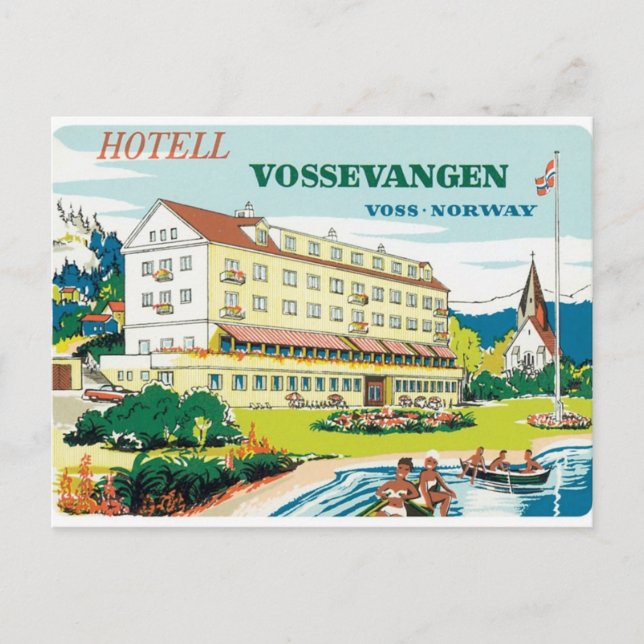 Postal Vintage Voss Noruega (Anverso)