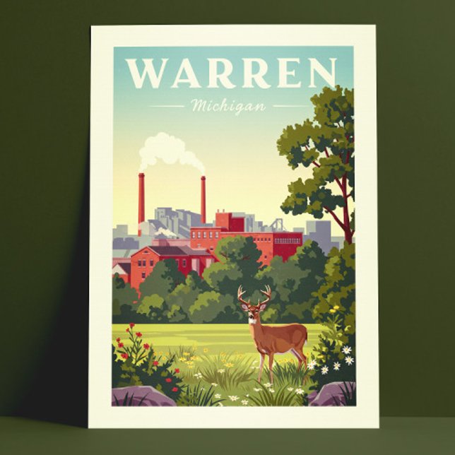 Postal Vintage Warren Michigan (Subido por el creador)