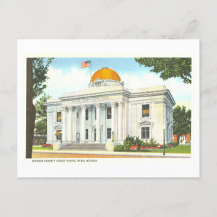 Postal Vintage Washoe County Court House en Reno, Nevada,