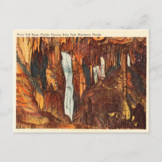 Postal Vintage Water fall room Florida Caverns State Park