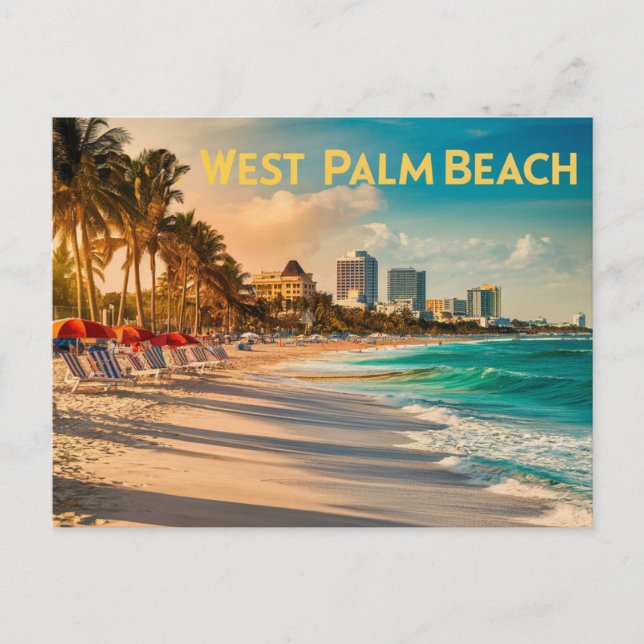 Postal Vintage West Palm Beach, Florida (Anverso)